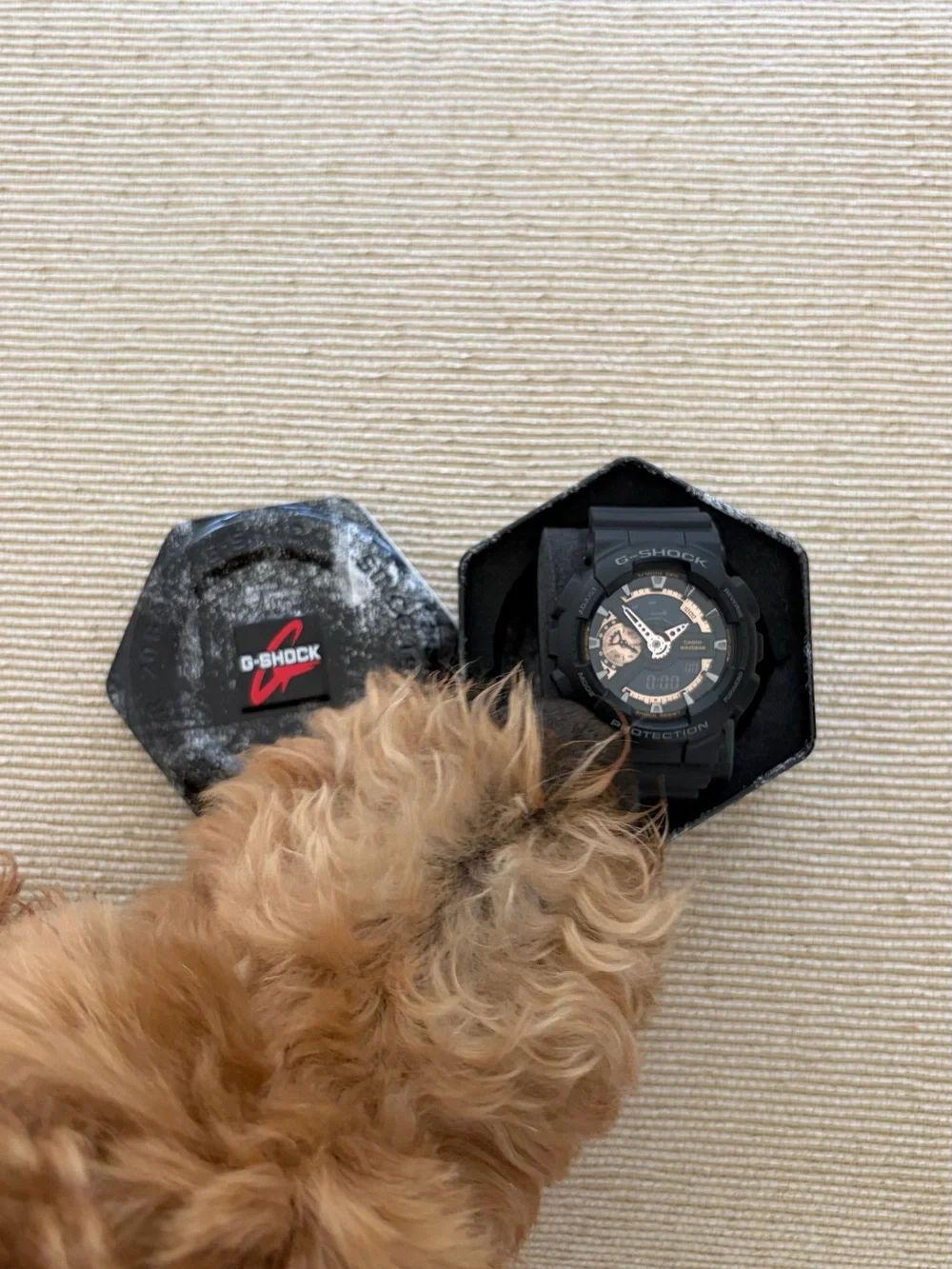 G-Shock Men's Black and Rose Gold Accent Sport Watch
